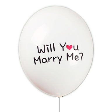 Will You Marry Me Helium Latex Balloon